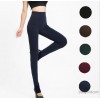 Autumn colorful cotton Leggings woman abdomen hip pants with one foot thick velvet Leggings factory 