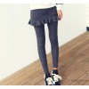 Spring new women's single agaric false two package hip skirt W06 nine Leggings