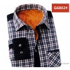 Autumn and winter are super warm cashmere all-match men's Plaid shirt and cashmere shirt wholesale 6