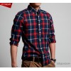 New Korean fashion men's Plaid Shirt sleeved shirt wholesale on behalf of sanding