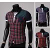 In summer 2014 men's shirts Plaid Shirt Mens Shirt Korean all-match stitching