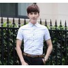 Real summer Plaid Shirt Men's casual shirt young male Korean slim type business men