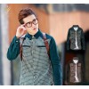 2014 autumn Mens Long sleeve shirt pocket fake fine Plaid Shirt Mens Long Sleeve Shirt