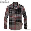 2014 new men's long sleeved Plaid Shirt Mens Long Sleeve Shirt slim long sleeved shirts trend