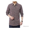 In the old men's clothing wholesale and New Mens Long Sleeve mercerized cotton plaid shirt factory