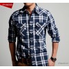 Men's shirts and flannel shirt sanding leisure cotton long sleeved plaid shirt a generation