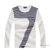 Korean men's T-shirts with cashmere sweater sleeve head men's 7 word subcoating foreign men's origin