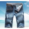 Tide brand men's new summer denim pants hole leisure pants five manufacturers supply foreign trade c