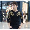 Foreign trade new spring 2015 men's clothing wholesale Korean fashion slim men all-match neck long s