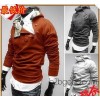 Foreign men's hooded sleeve head rabbit hair sweater coat SWEATER MENS A30 Metrosexual Korean fashio