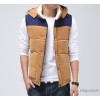 Direct selling fashion casual shoes mens 2014 detachable cap Cotton Vest Jacket Jqr