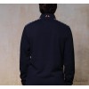 Men's casual wear long sleeved T-shirt cotton polo shirt collar embroidery a solid color on behalf o