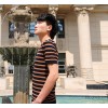 The new summer men's T-shirt collar V Mens Korean men's short sleeved T-shirt tide shirt wholesale a