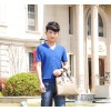 The new summer round V men's men's T-shirt collar men tide Korean Short Sleeved T-shirt bottoming sh