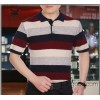 2015 authentic business men's short sleeved T-shirt dandy Lapel striped half sleeve leisure summer m