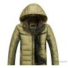 Down jacket male genuine thick and short section even the cap hair stitching fashion business casual