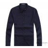 Large size shirt sleeved with oversized shirt fat men's business casual blue net edition color cloth