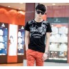 2015 new summer men's short sleeved T-shirt printing T-shirts Mens Korean t-shirt men's explosion