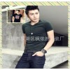 Factory wholesale 2015 new men's short sleeve T-shirt collar personality patterns of adolescent male