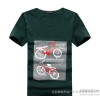 Beijing made summer men's T-shirt short sleeve cotton new men striped T-shirt printing men's T-shirt