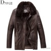 2013 fur leather leather men's business casual warm Mink Collar liner shipping