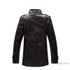 Geliesite /2014 autumn plus velvet in the long section of PU leather jacket coat fur leather male Ko