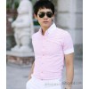 The manufacturer of men's shirts striped short sleeved shirt handsome Korean summer.