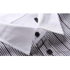 Gedebao Home Shirt Men's business casual men's high-grade cotton stripe Long Sleeve Shirt