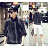 The 15 summer men's Korean slim short sleeved T-shirt fashion fringe men's short sleeved shirt facto