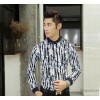 New fall flowers striped long sleeved shirt Korean slim C041004014