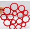 Silicone rubber products factory production of silicone mat flower shaped hollow mat