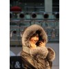 2014 new winter fox fur collar long nylon clothing wholesale and retail Xinji leather Alfred