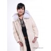 2014 new fashion in the long section of the cross fox collar coat Alfred recruitment free plus warm 