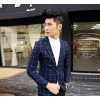 Spring and autumn new men's Korean cultivating personality lattice men's casual suit jacket suits sm