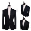 Foreign trade new men's casual suit neckline spell leather design aliexpress slim men's suits