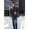 New men's youth fashion unique stitching leather wholesale and retail Unisex leather Alfred