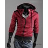 Korean version of the new men's casual fashion sweater collar design Levis all-match open lined HOOD