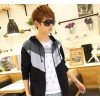 2014 new spring leisure men's sweater slim young hooded cardigan sweater thin male