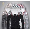 2014 fall fashion men's Hoody Hoodie Plaid stitching Korean men with cashmere sweater