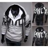 The new foreign trade letters printed zipper aliexpress men's SWEATER MENS Hooded Fleece sweater sli