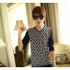 [no goods shelf] Korean porcelain stamp V men's slim collar head men's sweater sweater