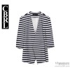 2014CBRL women's new stripe V collar long sleeved casual suit jacket F