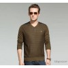 In the autumn of 2014 new men's sweater cashmere sweater collar striped long sleeved young men set h