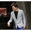 2014 Winter pure men's sweater cardigan sweater coat lapel trend of Korean men