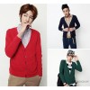 Hot spring tide gentleman temperament all-match men's sweater thin sweater coat imported French card