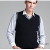 The fall of New Mens wool vest men's Knitted Vest V collar Wool Vest Mens Casual tide