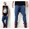 Korean fashion uprising zinif new jeans washing Haren pants tide men baggy jeans