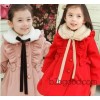 The 2014 winter coat woolen cotton padded coat Tong Korean double breasted coat girls brand children