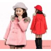 2014 new winter coat fur coat girl Tong Tong Korean girls woolen coat