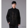 Genuine special men Tang suit jacket autumn men's long sleeved embroidered dragon Tangzhuang overcoa